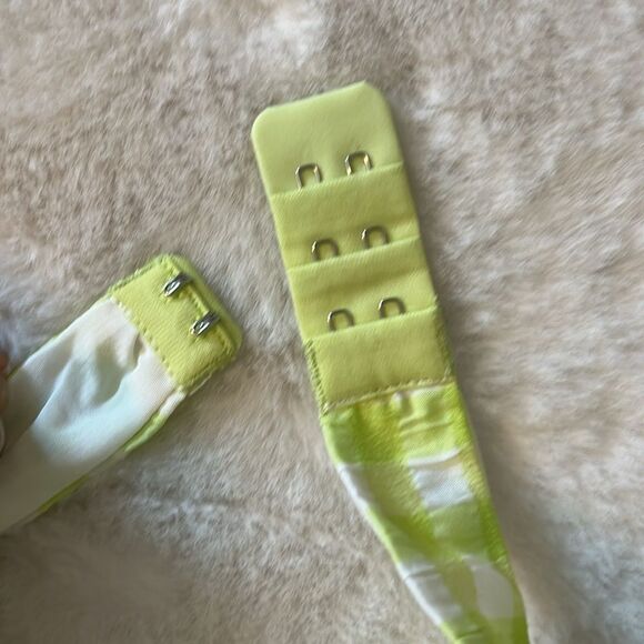 New! FOR LOVE AND LEMONS Maureen Midi Gingham Dress Green White Size Medium - Picture 9 of 12